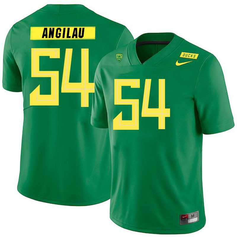 Men #54 Junior Angilau Oregon Ducks College Football Jerseys Stitched Sale-Green